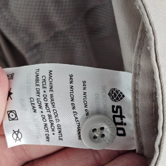 Stio Joggers Pants Womens 8 Beige Nylon Blend Slash Patch Pockets Performance - Picture 9 of 11